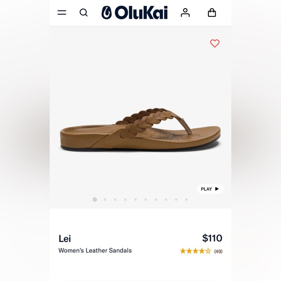 OluKai Tan Braided Leather Sandals - Picture 1 of 4